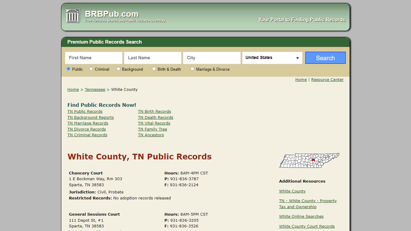 White County Public Records | Search Tennessee Government Databases